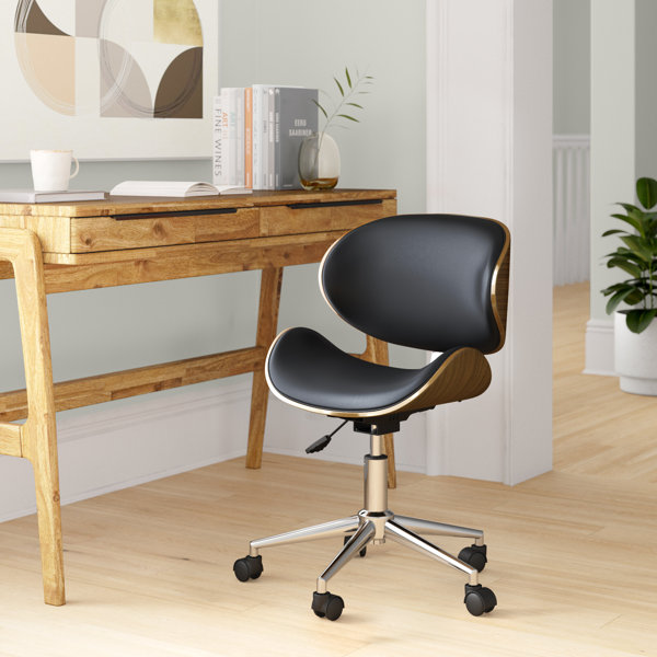 Leather desk 2024 chair wayfair